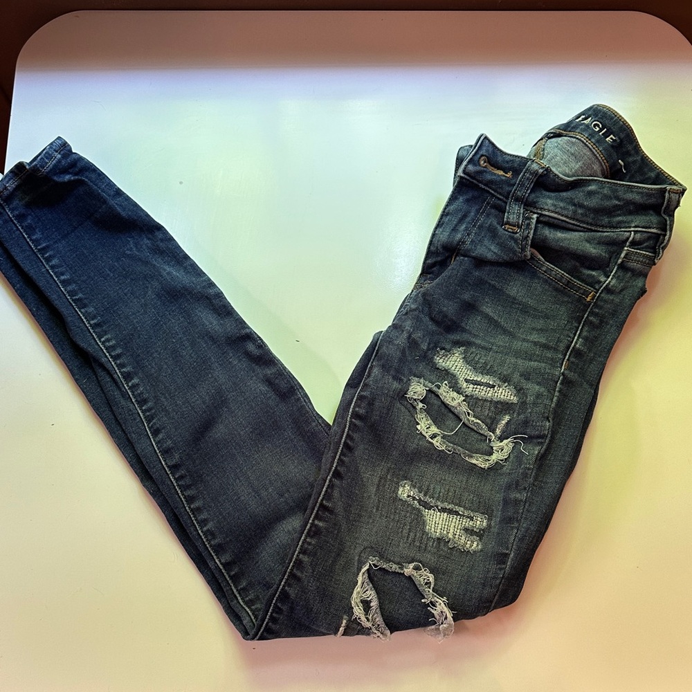 American Eagle Outfitters Dark Blue Skinny Jeans